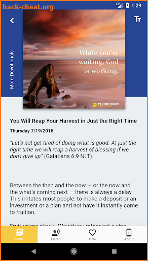 Daily Hope - Pastor Rick Warren screenshot