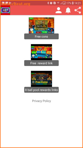 daily pool Reward Links+ Free conis Spins screenshot