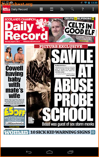 Daily Record Newspaper screenshot