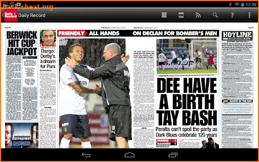 Daily Record Newspaper screenshot