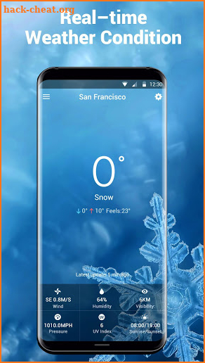 Daily weather forecast widget app screenshot