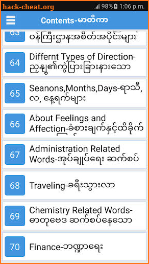 Daily Words English to Myanmar screenshot