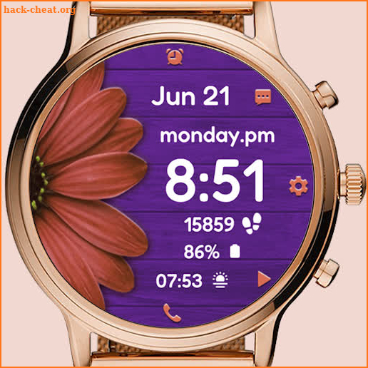 Daisy Vibrant Bloom Watch Face screenshot