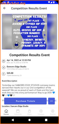 Dancers Edge Studio screenshot