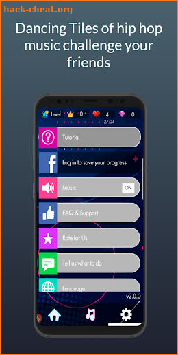 Dancing Tiles of hip hop music screenshot