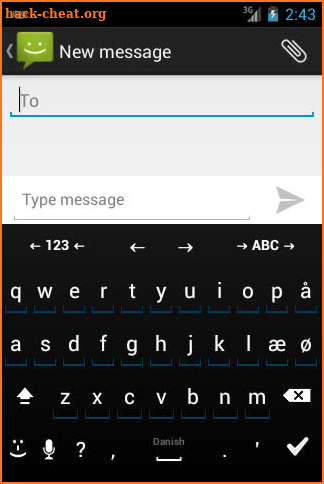 Danish for AnySoftKeyboard screenshot