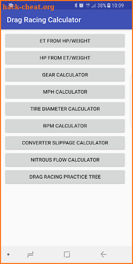 Darg Racing Calculator screenshot