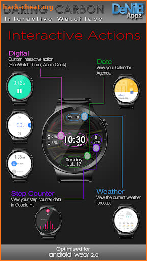 Daring Carbon HD Watch Face screenshot