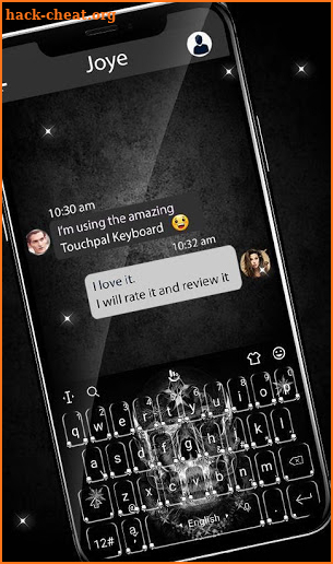 Dark Black Skull Keyboard Theme screenshot
