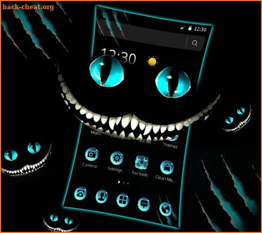 Dark Evil Smile Cat Theme screenshot