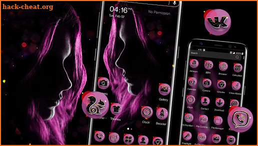 Dark Girl Launcher Theme screenshot