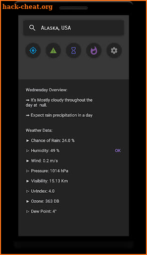 Dark Weather Forecast screenshot