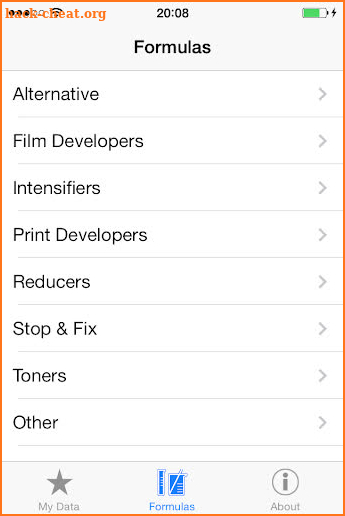 Darkroom Formulas screenshot