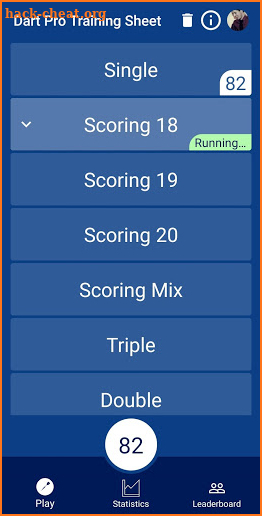 Dart Pro Training Sheet screenshot