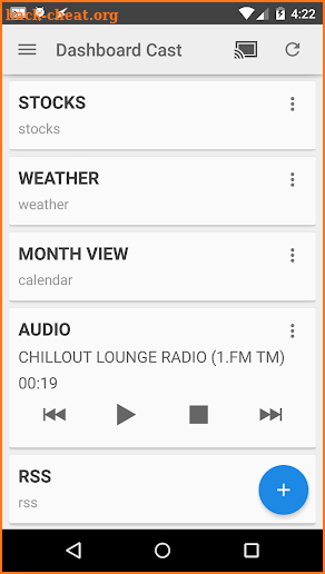 Dashboard Cast screenshot