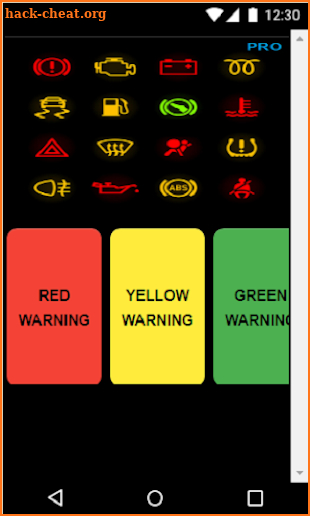 DASHBOARD WARNIGNE LIGHTS OBD RTO screenshot