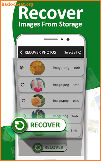 Data recovery for media files – storage recovery screenshot