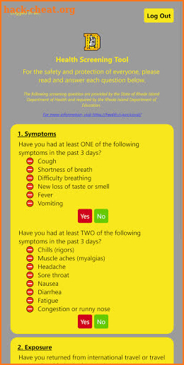 Davies Tech Health Screening screenshot