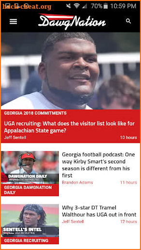 DawgNation Georgia Bulldogs screenshot