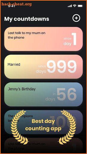 Day Count - countdown app & birthday reminder screenshot