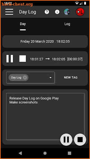 Day Log screenshot