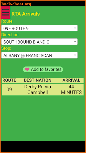 Dayton RTA Bus Tracker screenshot