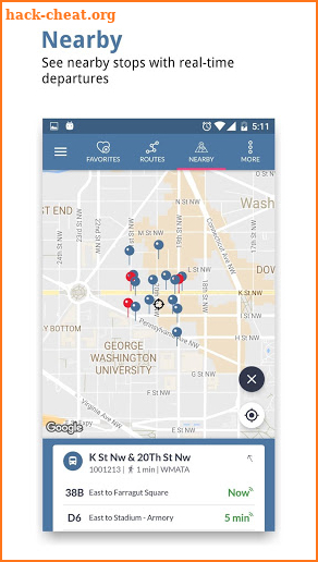 DC Transit : WMATA Metro & Bus Tracker App screenshot