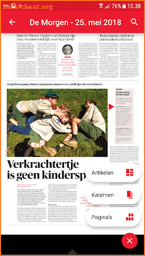 De Morgen Print Editie screenshot