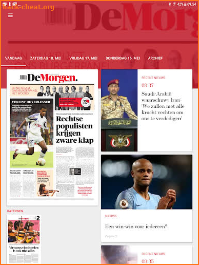 De Morgen Print Editie screenshot