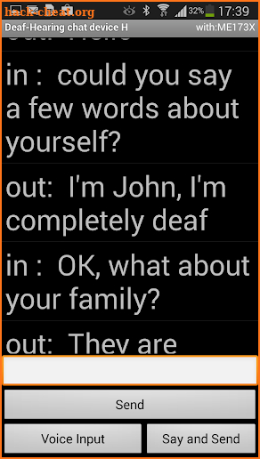 Deaf - Hearing chat device H screenshot