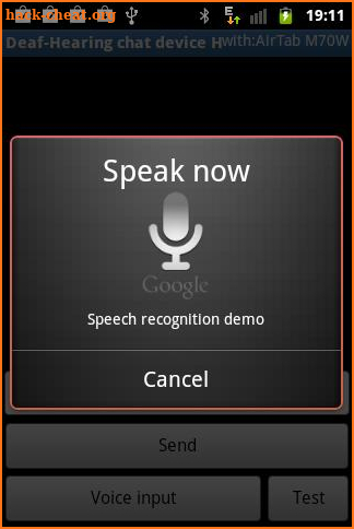 Deaf - Hearing chat device H screenshot