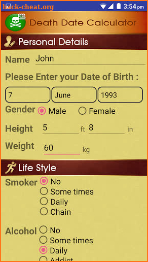 Death Date Calculator Clock Life Prediction Timer screenshot