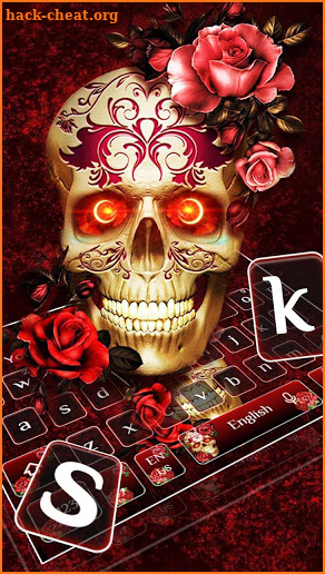 Death Rose Skull Keyboard Theme screenshot