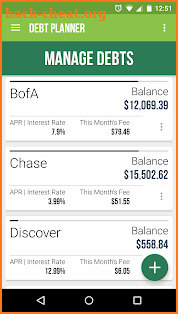 Debt Planner & Calculator with Banking Ledger screenshot