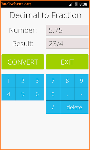 Decimal to Fraction Pro screenshot