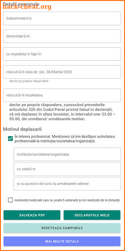 Declaraţie Propria Răspundere screenshot