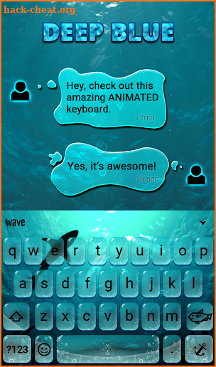 Deep Blue Animated Keyboard screenshot