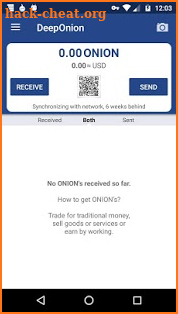 DeepOnion Mobile Wallet screenshot