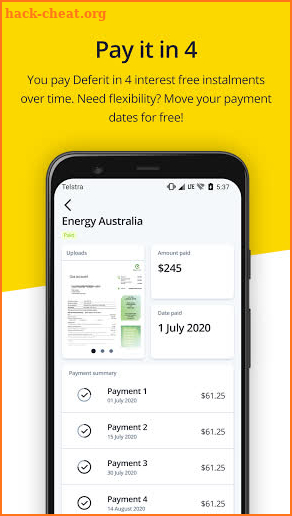 Deferit: Pay bills in 4 screenshot