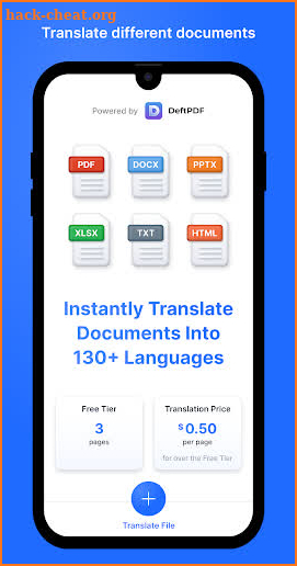 DeftPDF Document Translator screenshot