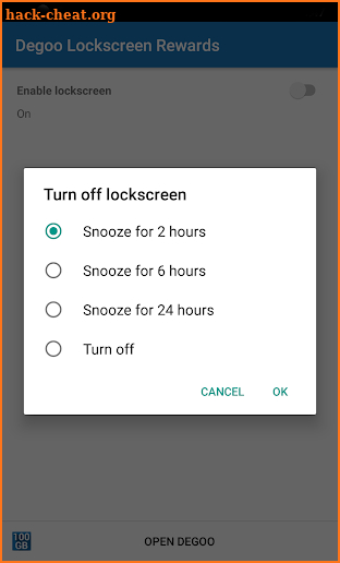 Degoo Lockscreen Cloud Storage Rewards screenshot
