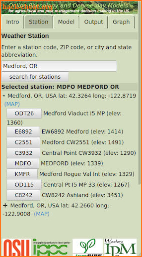 Degree-Day Models at uspest.org screenshot