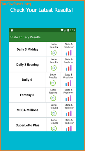 Delaware Lottery Results screenshot