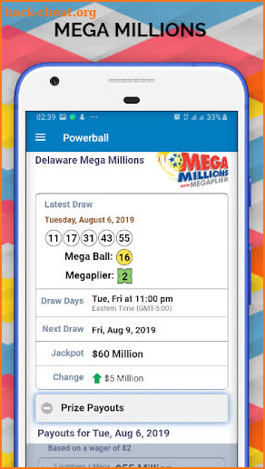 Delaware Lottery Results & KENO ONLINE CHECKER screenshot