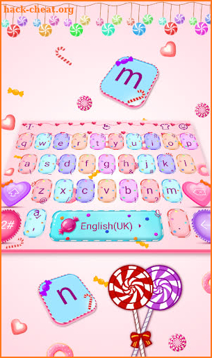 Delicious Sweet Candy Keyboard Theme screenshot