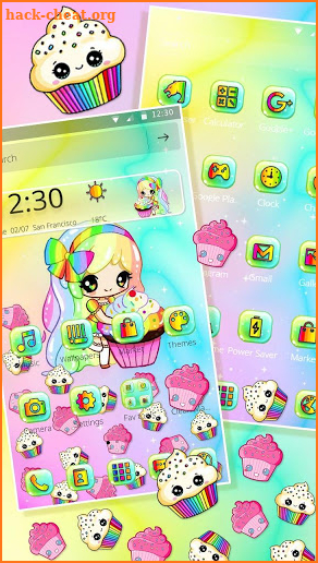 Delightful Sweet Cupcake Girl Gravity Theme screenshot