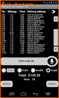 Delivery Tip Tracker Pro screenshot