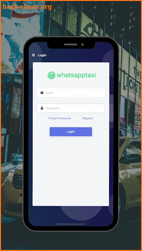 Demo taxi app screenshot