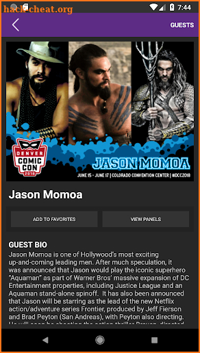 Denver Comic Con App screenshot