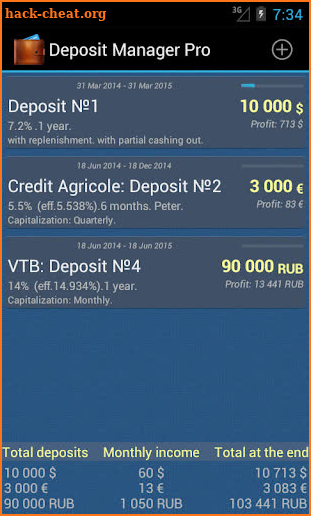 Deposit Manager Pro screenshot